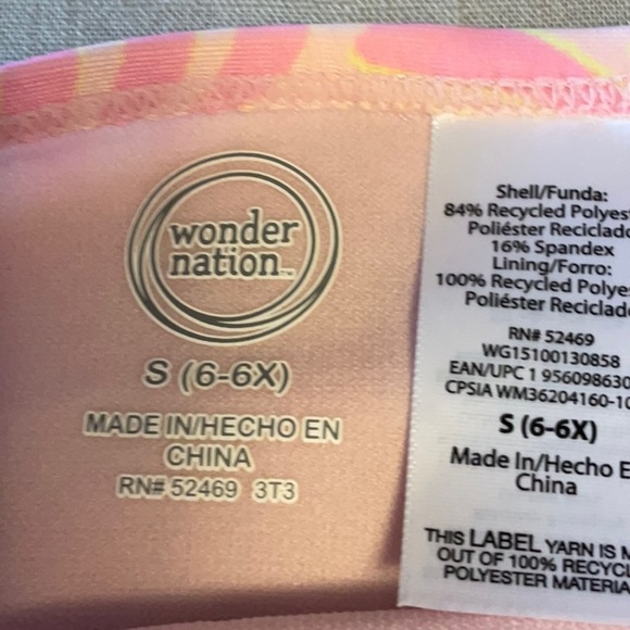 Wonder Nation Pink and Blue Bikini Swimwear - Picture 4 of 11